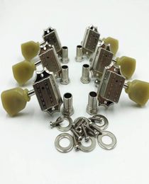 Grover 135 Nickel Tuners 3R 3L Vintage Machine Heads Tuning Pegs Nickel Gear ratio 141 For Electric Guitar6788315