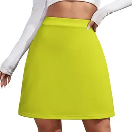 Skirts Chartreuse (Traditional) Mini Skirt For Women In Dresses