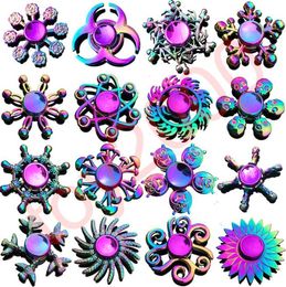 Rainbow Metal spinner star flower skull dragon wing Hand Spinner for Autism ADHD Kids adults antistres Toy EDC kids toys4285397