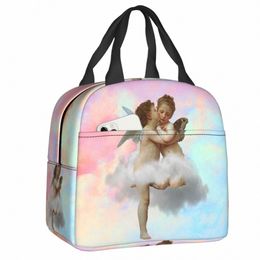 renaissance Angels Lunch Box Waterproof Aesthetic Cloud Cherub Cooler Thermal Food Insulated Lunch Bag Kids Picnic Tote Bags Z9Xm#