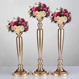 Candle Holders 10 PCS Classic Metal Wedding Table Road Lead Event Party Centerpiece Flower Vase Rack Home Decoration