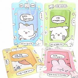 3 Inch Portable Mini Photo Album Cute Carto Printed Card Holder Pink Pocket Photo Card Cover Kpop Photocard Holder Wholesale D8ml#