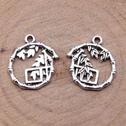 Charms Phone Pendant Chinese Style Bamboo House Jewellery Making Supplies 17x18mm 20pcs