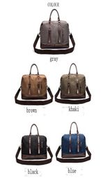 Men039s Weekender Overnight Bag Canvas PU Leather Travel Tote Duffel bag Carryon Bag308q6167977