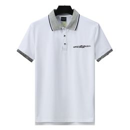 Męska koszula polo męska sportowa koszulka mody mody T-shirt swobodny męski golf letnia koszula haft haft haft high street Hip Hop trend bestsellerowy krótki rękaw