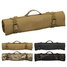 Outdoor Folding Army Tactical Waterproof Hunting Shooting Training Roll Up Pad Military Camping Picnic Rifle Mat Thicken Blanket 240408
