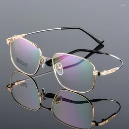 Sunglasses Men's Anti Blue Light Glasses Memory Titanium Metal Eyeglass Frame Acrylic Material Business Style Clear Computer