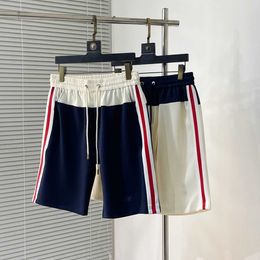 Summer fashion brand style shorts mens and womens sanitary pants with woven straps on both sides casual pants cotton sports beach capris