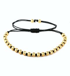 BC Anil Arjandas Pave Rose Gold 5mm Round Beads Braided Macrame Bracelet Luxury Bracelets Mens Womens New Style Accessories6638390