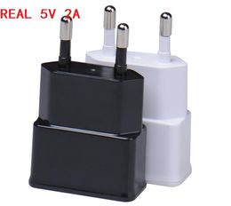 Whole Real Full 5V 2A High Quality USB Wall Charger Travel Adapter For Samsung EU US Plug3973565