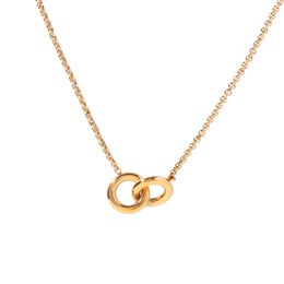 Loop By Loop Buckle Pendant Necklace for Women Gift Titanium Steel Plated 18k Gold Korean Instagram Trendy Collarbone Chain