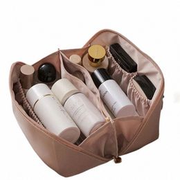 large Travel Cosmetic Bag for Women Leather Makeup Organiser Female Toiletry Bags Toiletries Organiser Female Storage Makeup Cas S8OU#