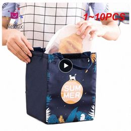 1~10pcs Portable Thermal Lunch Box Bags for Women Kids Food Storage Handbags Travel Picnic Pouch Insulated Cooler Bento Bag T54M#
