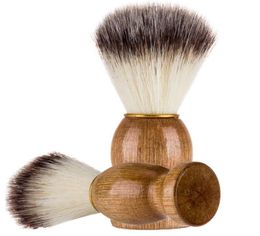 Superb Barber Salon Shaving Brush Black Handle Blaireau Face Beard Cleaning Men Shaving Razor Brush Cleaning Appliance Tools CCA771780464