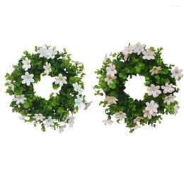 Decorative Flowers Eucalyptus Wreath Garland Greenery Leaves Party Wall Hanging