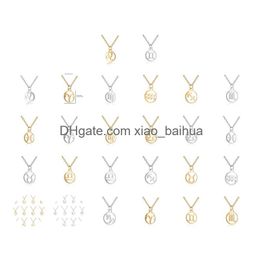 Pendant Necklaces Hollow Stainless Steel 12 Constellation Zodiac Sign Necklace Horoscope Jewellery Galaxy Libra Astrology Gift With Reta Otprz