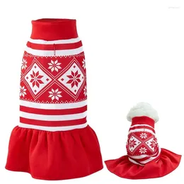 Dog Apparel Christmas Dress Pet Print Skirt Two-legged Clothes Cat Costume For Daily Wear Holiday