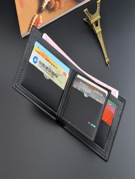 Men Short Organiser wallet Solid Colour Hasp Mini Wallets Mens bags whole Credit Card Genuine leather Black Red Pink Brown Gree6931583