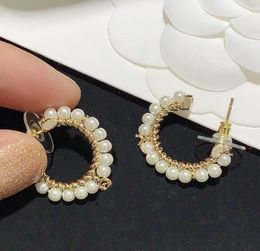 Fashion Earrings Beaded Pearl Earrings for Woman High Quality 925 Silver Needle Earrings Personality Charm Jewellery Supply2796952