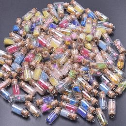 103050100pcs Mixed Glass ing Bottle Drifting Bottle Charms Pendants for Jewelry Making DIY Handmade Keychain Earrings 240408