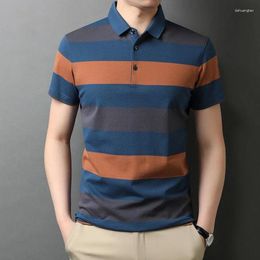 Men's Polos Fashionable Knitted Short Sleeved Polo Shirt Summer Breathable And Comfortable Top