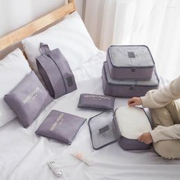 Storage Bags Travel Bag Set For Suitcase Portable Clothes Organizer With Shoe Pouch Accessories 6Pcs