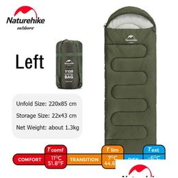 Sleeping Bags Slee Naturehike Envelope Cotton Tralight Portable Summer Outdoor Travel Cam T221022 Drop Delivery Sports Outdoors Campin Otneg