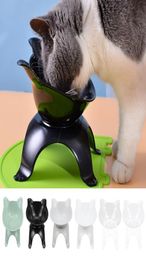 Elevated Bowls For Cats Single Double Cat Bowls Raised Stand Cat Feeding Watering Supplies Dog Feeder Pet Supplies9914317