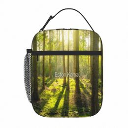sunshine IN THE FOREST Lunch Tote Picnic Insulated Bag j4fR#