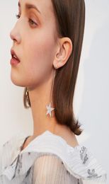 Personality Key Pentagram Earrings Female Temperament Long Earrings Simple Atmosphere Earrings1812534