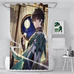 Shower Curtains Dan Heng Cool Bathroom Honkai Star Rail Waterproof Partition Curtain Designed Home Decor Accessories