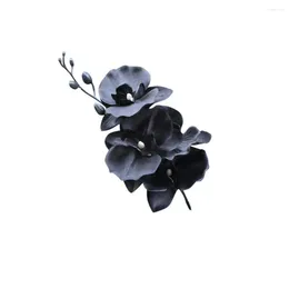 Decorative Flowers Beautiful Plastic Flower Realistic Durable Fresh Keeping Phalaenopsis Fabric Artificial Plant For Living Room