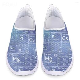 Casual Shoes WHEREISART Periodic Table Of Elements Printing Summer Women Flats Sneakers Beach For Woman 2024 Slip On