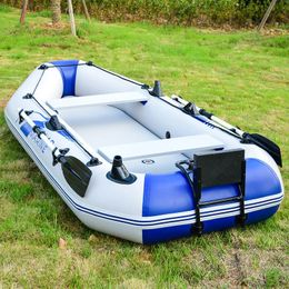 3 Person 230 CM Inflatable Fishing Boat Rowing Kayak Canoe Hovercraft Dinghy Air Mat Bottom Outdoor Water Sport 240409