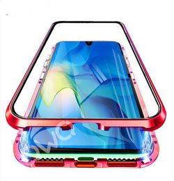 UK Metal Magnetic Glass phone case for Huawei P20 P30 Pro Lite P Smart 2019 protective cases for Huawei Mate 20 Lite Pro flip Cove9604815