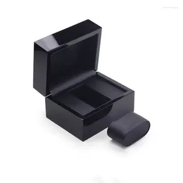 Watch Boxes High-end Custom Box PU Leather Interior Special Wooden Smooth Surface Show Jewelry Gift For Men And Women