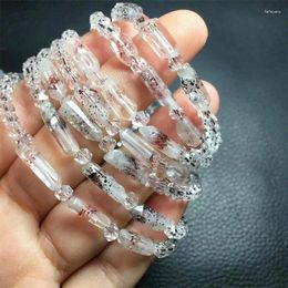 Strand Natural Freeform Super Seven Bracelet Handmade Crystal Quartz Jewellery Stretch Bangle Children Birthday Gift 1pcs