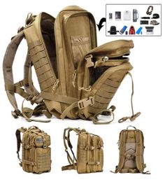 50L Capacity Army Tactical bag Large Backpack Waterproof Outdoor Sport Hiking Camping Hunting 3D Rucksack For Men7915484