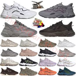 Men Women Ozweego Casual Shoes Black white Neon Solar Green Triple Grey Simple Brown Pack Pride Bold Orange Bright Cyan size 36-45