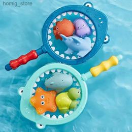 Giocattoli da bagno a spruzzo d'acqua che nuotano per il gioco estivo da bagno per la pesca ad acqua Set di giocattoli per bambini Summer Y240504