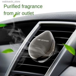 Car Air Freshener Metal Car Perfume Air Freshener Aroma Air Conditioner Outlet Aroma Clip Solid Decorations Car Diffuser L49