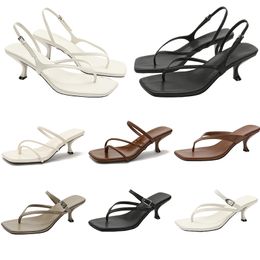 Erkekler kadın tasarımcı sandalet yaz plaj terlikleri gai kahverengi moda topuklu rahat kadın açık spor ayakkabılar szie34-39