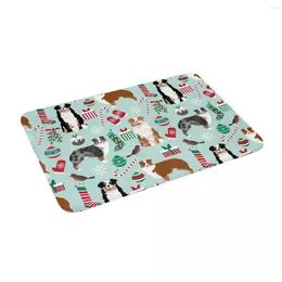 Carpets Christmas Festive Holiday Dog Non Slip Absorbent Memory Foam Bath Mat For Home Decor/Kitchen/Entry/Indoor/Outdoor/Living Room