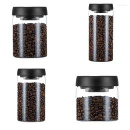 Storage Bottles Vacuum Sealed Jug Coffee Beans Glass Airtight Canister Grains Candy Keep Fresh Jar