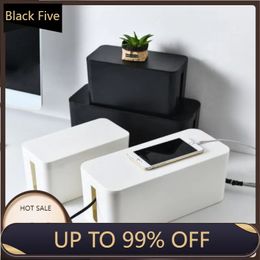 Cable Storage Box Desktop Power Strip Storage Box Dustproof Socket Storage Box Home Wire Case Wire Management Cable Organiser