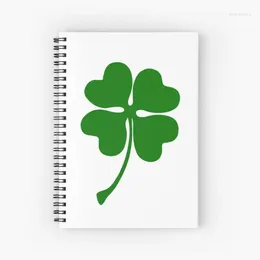 Four-leaf Clover Spiral Journal Notebook For Women Men Memo Notepad Sketchbook Diary Book Study Notes Office Supplies