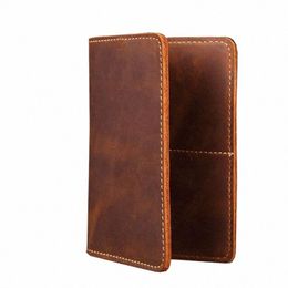 new 2022 Genuine Leather Passport wallet Vintage Cow Leather Passport cover Unisex Wallet Credit Card Holder Travel Wallet M3xK#