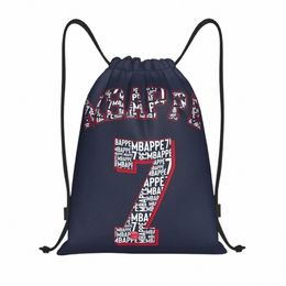 french KM Soccer Drawstring Bag Men Women Foldable Gym Sports Sackpack Football Mbappes Training Storage Backpacks i6wj#