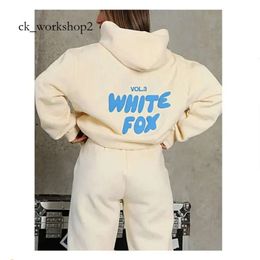 White Foxx Bluza z kapturem Najwyższa jakość 24ss White Foxx Bluza Bluza Kobieta Dwa 2 -częściowe kobiety mężczyźni odzież sportowy dres ściągacza Off Whiteshoes Bluesit 995