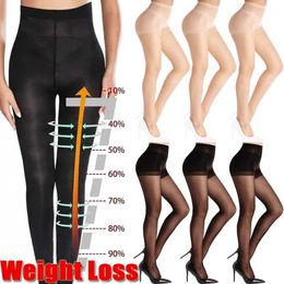 Sexy Socks Women Pantyhose Plus Size Tights Compression Stockings Elastic Lift Up Tights High Waist Stretchy Slimming Skinny Pantyhose Sock 240416